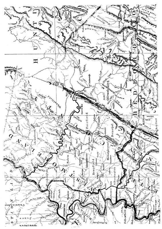 READING HOWELL'S MAP, 1792, BEDFORD AND WESTMORELAND
