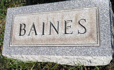 Baines Family Marker